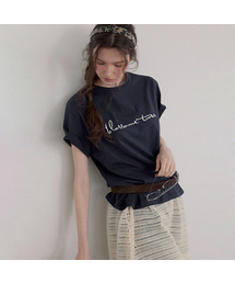ポエジビッグレタリング刺繍Tシャツ