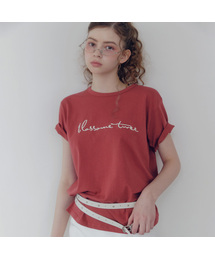 ポエジビッグレタリング刺繍Tシャツ
