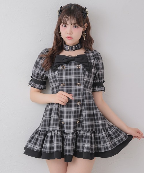 ROJITA(ロジータ)の「デコルテリボン裾ティアードワンピース(ワンピース・レディース・その他/ブラック/グレー・FREE)」の17枚目の写真