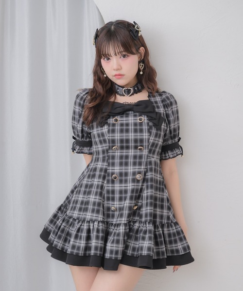 ROJITA(ロジータ)の「デコルテリボン裾ティアードワンピース(ワンピース・レディース・その他/ブラック/グレー・FREE)」の19枚目の写真