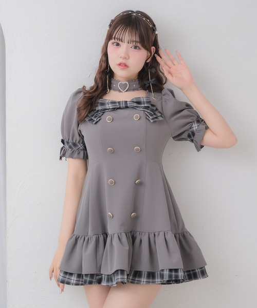 ROJITA(ロジータ)の「デコルテリボン裾ティアードワンピース(ワンピース・レディース・その他/ブラック/グレー・FREE)」の22枚目の写真