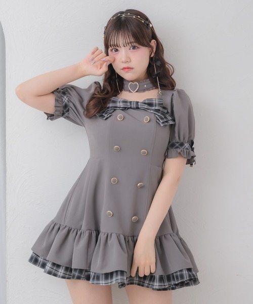 ROJITA(ロジータ)の「デコルテリボン裾ティアードワンピース(ワンピース・レディース・その他/ブラック/グレー・FREE)」の21枚目の写真