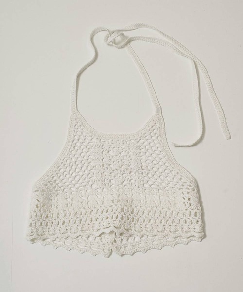 TODAYFUL（トゥデイフル）の「[TODAYFUL/トゥデイフル]Crochet Knit Bustier（キャミソール・レディース・ホワイト/アイボリー/ダークブラウン・FREE）」の2枚目の写真