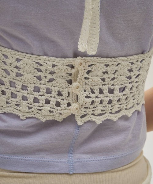 TODAYFUL（トゥデイフル）の「[TODAYFUL/トゥデイフル]Crochet Knit Bustier（キャミソール・レディース・ホワイト/アイボリー/ダークブラウン・FREE）」の9枚目の写真