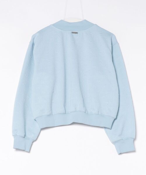 MICHAEL KORS(マイケルコース)の「Vネック クロップ MK スウェットシャツ(スウェット・レディース・ブルー系・XL/L/M/S/XS)」の2枚目の写真