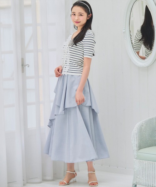 WILLSELECTION（ウィルセレクション）の「レースフリルリブニットカーディガン（ニット/セーター・レディース・ラベンダー/ブラック/オフホワイト/ホワイト系その他5/イエロー・FREE）」の16枚目の写真