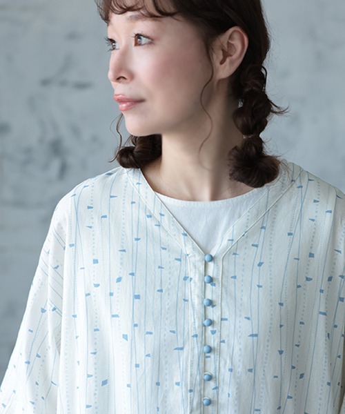 soulberry(ソウルベリー)の「みずの音のワンピース(ワンピース・レディース・キナリ・5L/4L/3L/LL/L/M)」の6枚目の写真