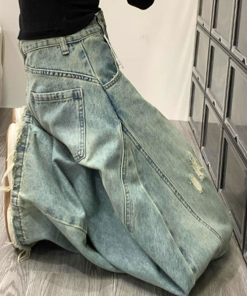 REBALANCE（リバランス）の「ダメージデニム（デニムパンツ・レディース・A・MEDIUM/LARGE/X-LARGE）」の2枚目の写真
