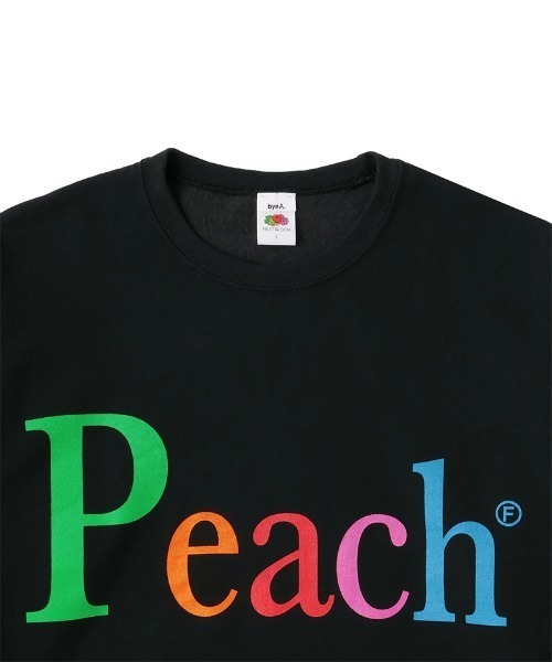 byeA.(バイエー)の「bye A./バイエー/NOT APPLE SWEAT PEACH(スウェット・メンズ・ブラック・L/XL)」の4枚目の写真