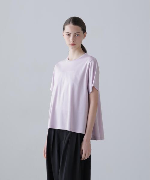 ADORE(アドーア)の「◆コットンスムースAラインプルオーバー(Tシャツ/カットソー・レディース・ピンク/ホワイト/ネイビー・38)」の1枚目の写真
