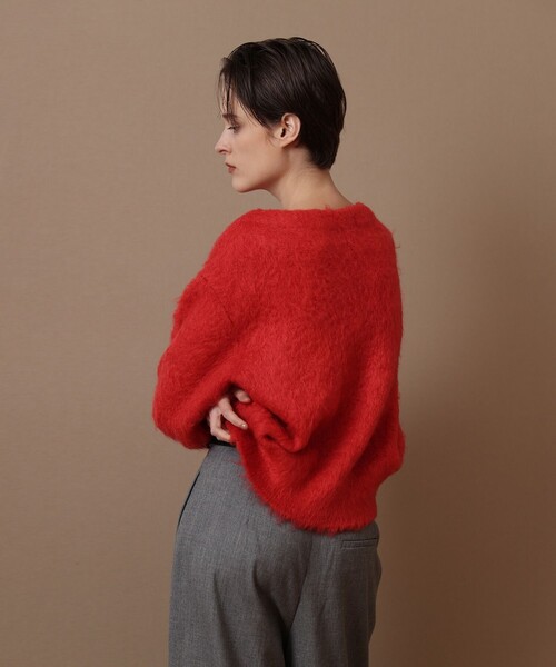 allureville（アルアバイル）の「ウェーブシャギーモヘヤプルオーバー（ニット/セーター・レディース・レッド/マスタード/グレー系その他・2）」の7枚目の写真