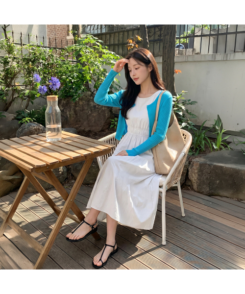 LAP(ラップ)の「リブボレロカーディガン AS2KG581(カーディガン/ボレロ・レディース・ミント/ブルー/ライトピンク/ブラック・FREE)」の5枚目の写真