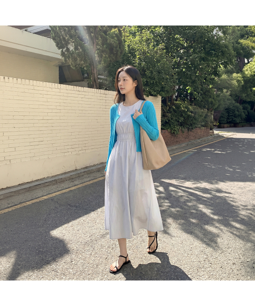 LAP(ラップ)の「リブボレロカーディガン AS2KG581(カーディガン/ボレロ・レディース・ミント/ブルー/ライトピンク/ブラック・FREE)」の6枚目の写真