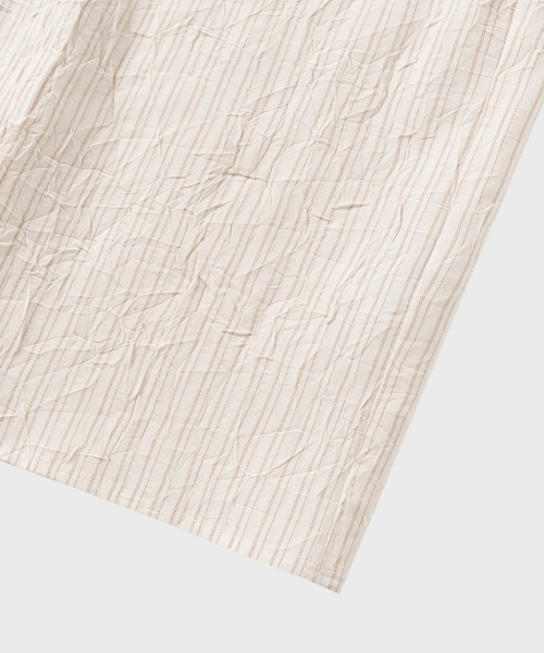 NONBLANK(ノンブランク)の「クリーズストライプクロップHSシャツ_BEIGE STRIPE(シャツ/ブラウス・メンズ・ベージュ・SMALL/MEDIUM/LARGE/X-LARGE)」の7枚目の写真