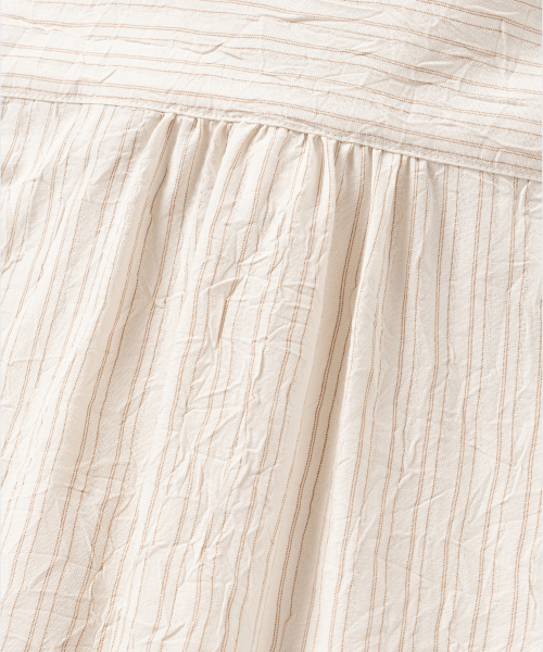 NONBLANK(ノンブランク)の「クリーズストライプクロップHSシャツ_BEIGE STRIPE(シャツ/ブラウス・メンズ・ベージュ・SMALL/MEDIUM/LARGE/X-LARGE)」の9枚目の写真