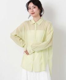 綿ボイルシアーシャツ