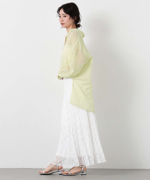 Gready Brilliant(グレディブリリアン)の「綿ボイルシアーシャツ(シャツ/ブラウス・レディース・ブラック/イエロー/サックスブルー・38)」の21枚目の写真