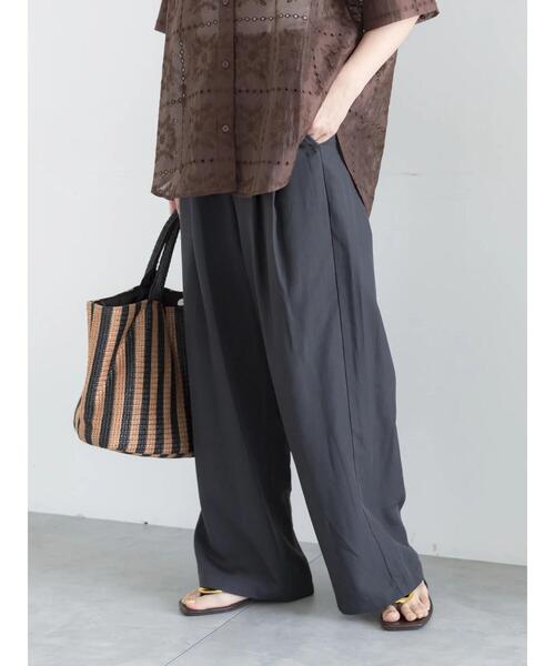 Te chichi(テチチ)の「【接触冷感】レーヨンリネンパンツ(セットアップ可)(その他パンツ・レディース・ベージュ/チャコールグレー/カーキ/ブルー・F)」の14枚目の写真