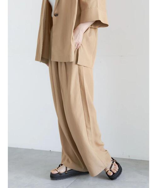 Te chichi(テチチ)の「【接触冷感】レーヨンリネンパンツ(セットアップ可)(その他パンツ・レディース・ベージュ/チャコールグレー/カーキ/ブルー・F)」の17枚目の写真
