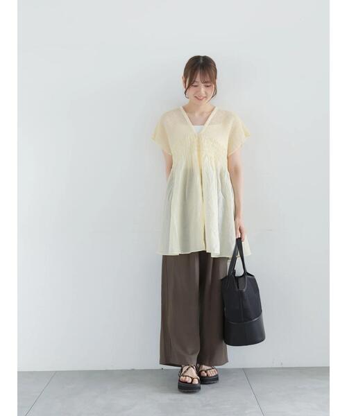 Te chichi(テチチ)の「【接触冷感】レーヨンリネンパンツ(セットアップ可)(その他パンツ・レディース・ベージュ/チャコールグレー/カーキ/ブルー・F)」の19枚目の写真