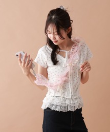 tiny tiny（ティニーティニー）の「コードフリルショルダーストラップ[tiny tiny(ティニーティニー)]（スマホグッズ）」
