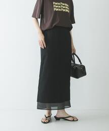 シアーメッシュストレートスカート