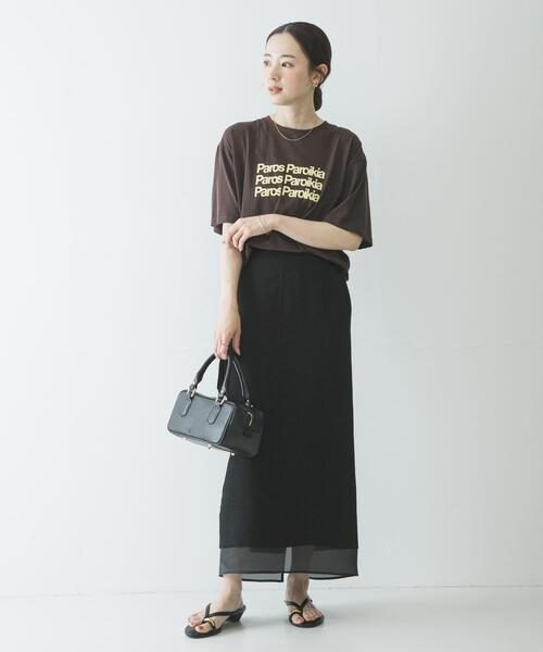 URBAN RESEARCH(アーバンリサーチ)の「シアーメッシュストレートスカート(スカート・レディース・ベージュ/ブラック・36/38)」の17枚目の写真