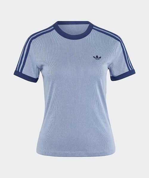 adidas Originals(アディダスオリジナルス)の「adidas originals / アディダス オリジナルス HEATHER 3S CALI TEE(Tシャツ/カットソー・レディース・ネイビー・MEDIUM)」の1枚目の写真