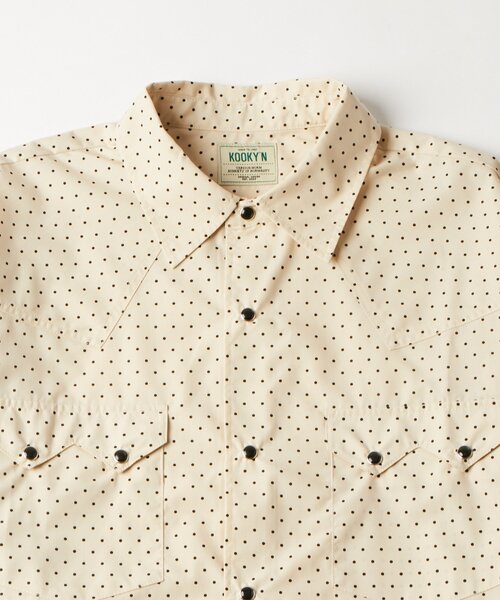 WHO'S WHO gallery(フーズフーギャラリー)の「【26AW LOOK掲載・KOOKY'N】SCORPION DOT L/Sシャツ(シャツ/ブラウス・メンズ・ベージュ/ネイビー/ブラウン・LARGE/MEDIUM)」の8枚目の写真