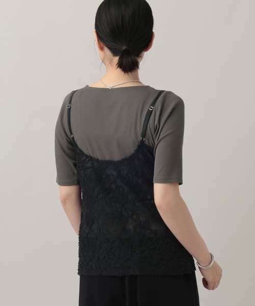 A part by(アパートバイ)の「レースキャミセットTシャツ(Tシャツ/カットソー・レディース・ブラック/オフホワイト・FREE)」の11枚目の写真