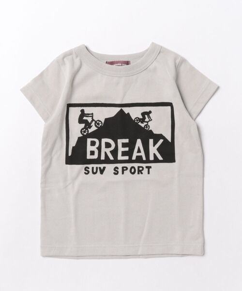 A BAG OF CHIPS(アバッグオブチップス)の「P.FIELD/ピーフィールド 日本製 マウンテンバイク Tシャツ(Tシャツ/カットソー・キッズ・シルバー/レッド・150cm/110cm/100cm/120cm/130cm/140cm)」の2枚目の写真