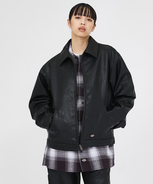 Dickies(ディッキーズ)の「【Dickies / ディッキーズ】フェイクレザー アイゼンハワージャケット / 2026A/W / DJ2011 FAKE LEATHER(ブルゾン・メンズ・ブラック・M/L)」の1枚目の写真