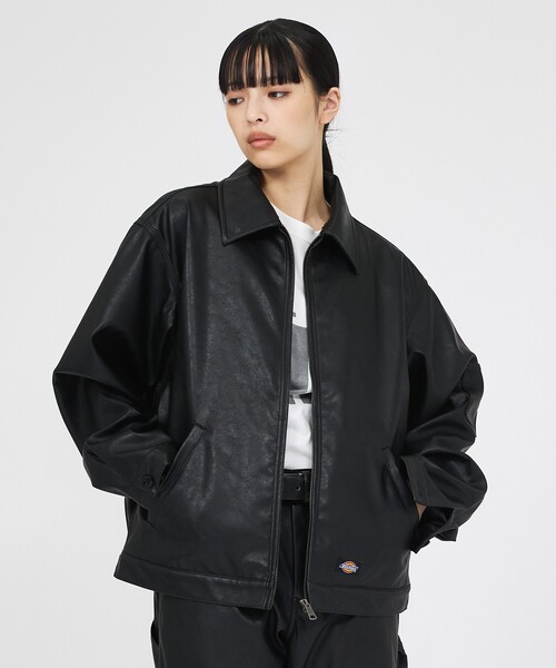 Dickies(ディッキーズ)の「【Dickies / ディッキーズ】フェイクレザー アイゼンハワージャケット / 2026A/W / DJ2011 FAKE LEATHER(ブルゾン・メンズ・ブラック・M/L)」の4枚目の写真