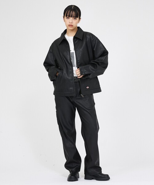 Dickies(ディッキーズ)の「【Dickies / ディッキーズ】フェイクレザー アイゼンハワージャケット / 2026A/W / DJ2011 FAKE LEATHER(ブルゾン・メンズ・ブラック・M/L)」の6枚目の写真