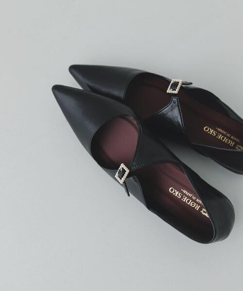 RODE SKO(ロデスコ)の「『MADE IN JAPAN』 パールポインテッドパンプス(パンプス・レディース・ブラック/アイボリー・23.5/22.5/24.5)」の1枚目の写真