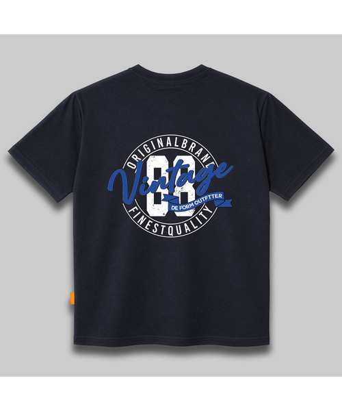 LLAMO(エラモ)の「ビンテージ88 半袖Tシャツ 男女共用 ビッグサイズ(Tシャツ/カットソー・メンズ・ブラック/ネイビー/カーキ/ダークインディゴブルー・SMALL/MEDIUM/LARGE/X-LARGE/2XL/4XL/3XL)」の3枚目の写真