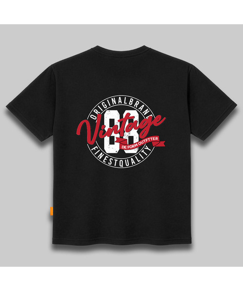 LLAMO(エラモ)の「ビンテージ88 半袖Tシャツ 男女共用 ビッグサイズ(Tシャツ/カットソー・メンズ・ブラック/ネイビー/カーキ/ダークインディゴブルー・SMALL/MEDIUM/LARGE/X-LARGE/2XL/4XL/3XL)」の1枚目の写真