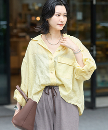 追加》ウーリッシュツイルタックボリュームシャツ（シャツ/ブラウス