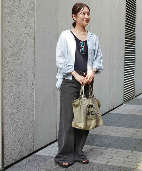JOURNAL STANDARD(ジャーナルスタンダード)の「《追加2》リネンレギュラーロールアップシャツ(シャツ/ブラウス・レディース・ピンク/イエロー系その他/サックスブルー・FREE)」の21枚目の写真