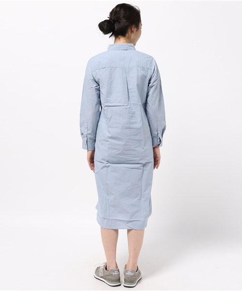OUTLET（アウトレット）の「【Discoat】シャンブレーシャツOP（シャツワンピース・レディース・ネイビー/サックスブルー・MEDIUM/LARGE）」の5枚目の写真
