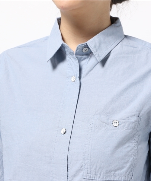 OUTLET（アウトレット）の「【Discoat】シャンブレーシャツOP（シャツワンピース・レディース・ネイビー/サックスブルー・MEDIUM/LARGE）」の6枚目の写真