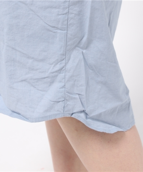 OUTLET（アウトレット）の「【Discoat】シャンブレーシャツOP（シャツワンピース・レディース・ネイビー/サックスブルー・MEDIUM/LARGE）」の10枚目の写真