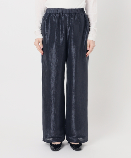 IENA（イエナ）の「グロスセミフレアパンツ（その他パンツ・レディース・ゴールド/ネイビー・38/36）」の16枚目の写真
