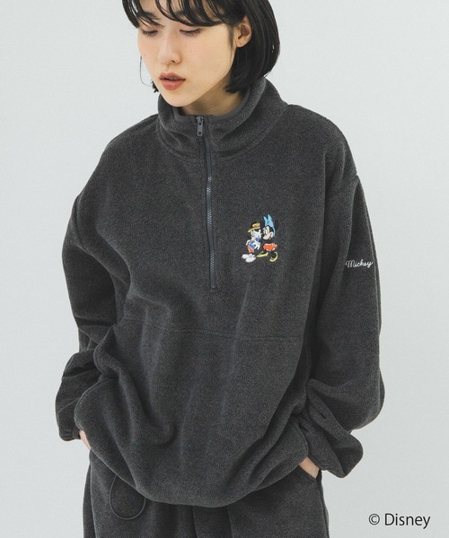 KBF（ケイビーエフ）の「別注/Disney/フリースカットソー（Tシャツ/カットソー・レディース・チャコールグレー/アイボリー・ONE）」の12枚目の写真
