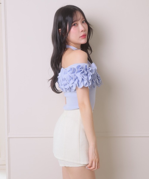 LIPSERVICE（リップサービス）の「ダブルベルトラップショートパンツ（その他パンツ・レディース・ブラック/その他1/アイボリー・S/M）」の18枚目の写真