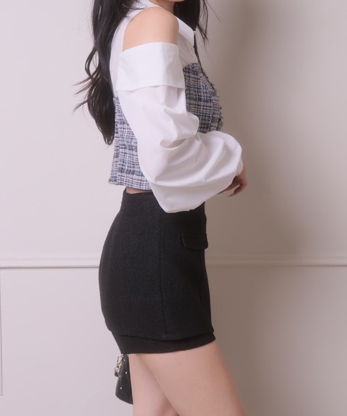 LIPSERVICE（リップサービス）の「ダブルベルトラップショートパンツ（その他パンツ・レディース・ブラック/その他1/アイボリー・S/M）」の13枚目の写真