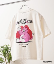 【ZIZONE / ジゾーン】Flock Print Tee / フロッキープリント Tシャツ バックプリント ビッグシルエット