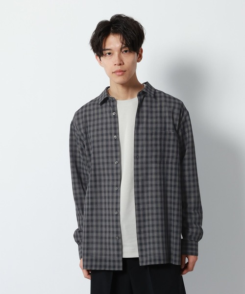 GLOBAL WORK(グローバルワーク)の「チェックシャツ/長袖/1042971(シャツ/ブラウス・メンズ・ブラック/ベージュ・X-LARGE/LARGE/MEDIUM/SMALL)」の6枚目の写真
