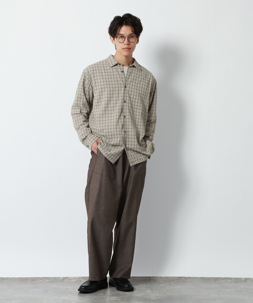 GLOBAL WORK(グローバルワーク)の「チェックシャツ/長袖/1042971(シャツ/ブラウス・メンズ・ブラック/ベージュ・X-LARGE/LARGE/MEDIUM/SMALL)」の8枚目の写真