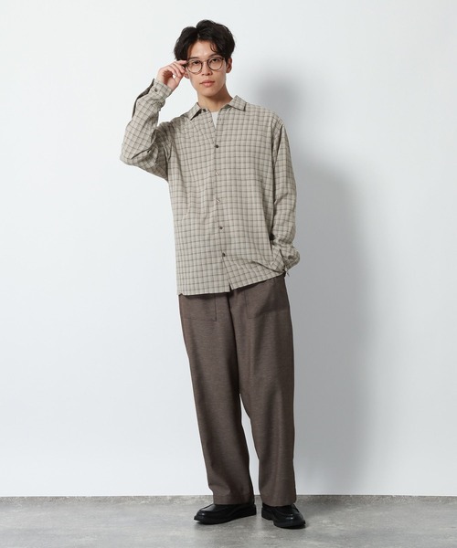GLOBAL WORK(グローバルワーク)の「チェックシャツ/長袖/1042971(シャツ/ブラウス・メンズ・ブラック/ベージュ・X-LARGE/LARGE/MEDIUM/SMALL)」の9枚目の写真